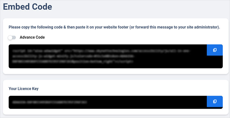 All in One Accessibility® Embed Code