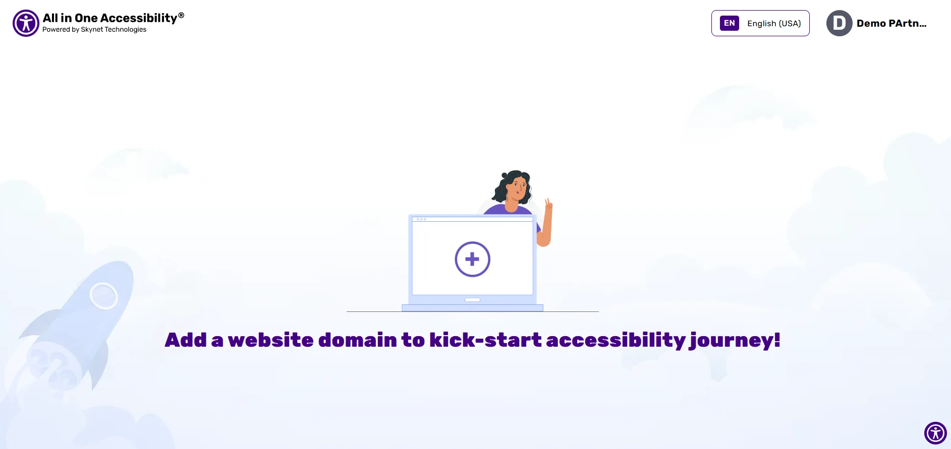 Add website domain to start accessibility